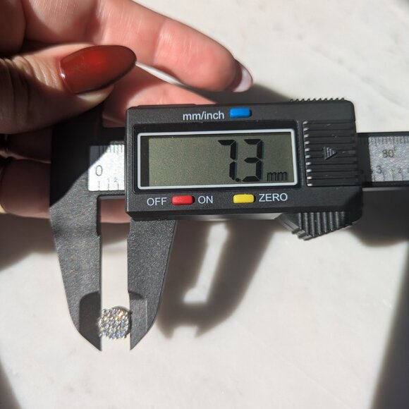 14K White Gold and Diamond Studs - Picture 4 of 4